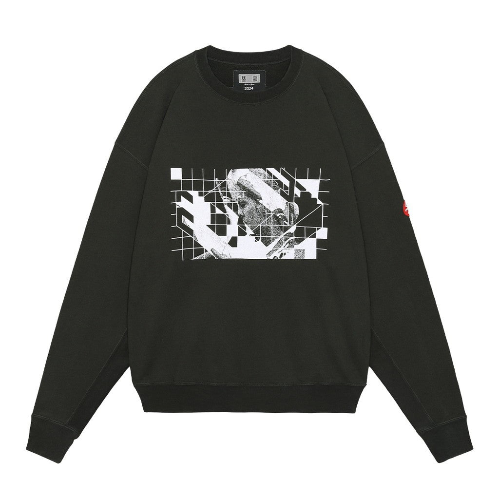 WASHED DIMENSIONS CREW NECK #BLACK [CES25CS08]