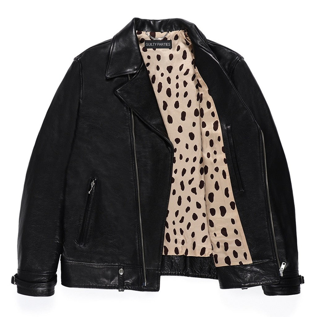 雙騎士皮夾克 - 類型 2- #黑色 [24SS-WMO-BL04]