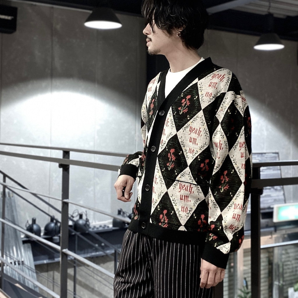 YEAH UM NO 針織開襟衫#黑色 [SC2320-KN07]