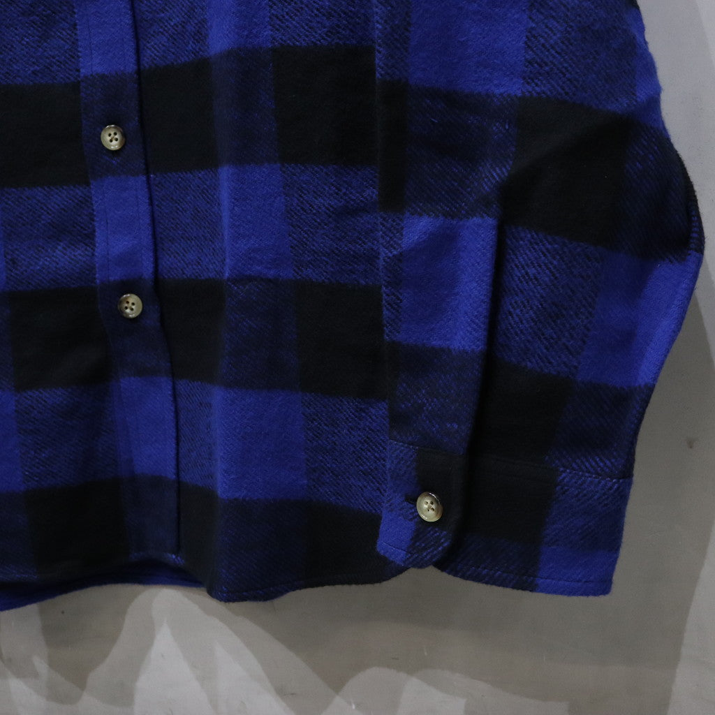 FLANNEL REGULAR COLLAR SHIRT -TYPE 1- #BLUE [24SSE-WMS-RC01]