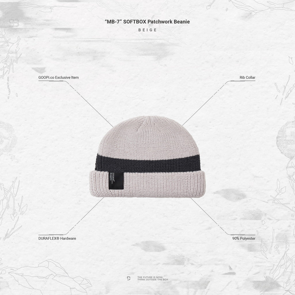 「MB-7」SOFTBOX 拼布毛線帽 #BEIGE [GOOPI-23AW-DEC-04]
