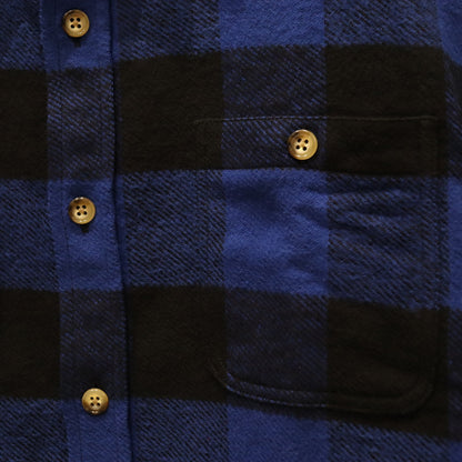 FLANNEL REGULAR COLLAR SHIRT -TYPE 1- #BLUE [24SSE-WMS-RC01]