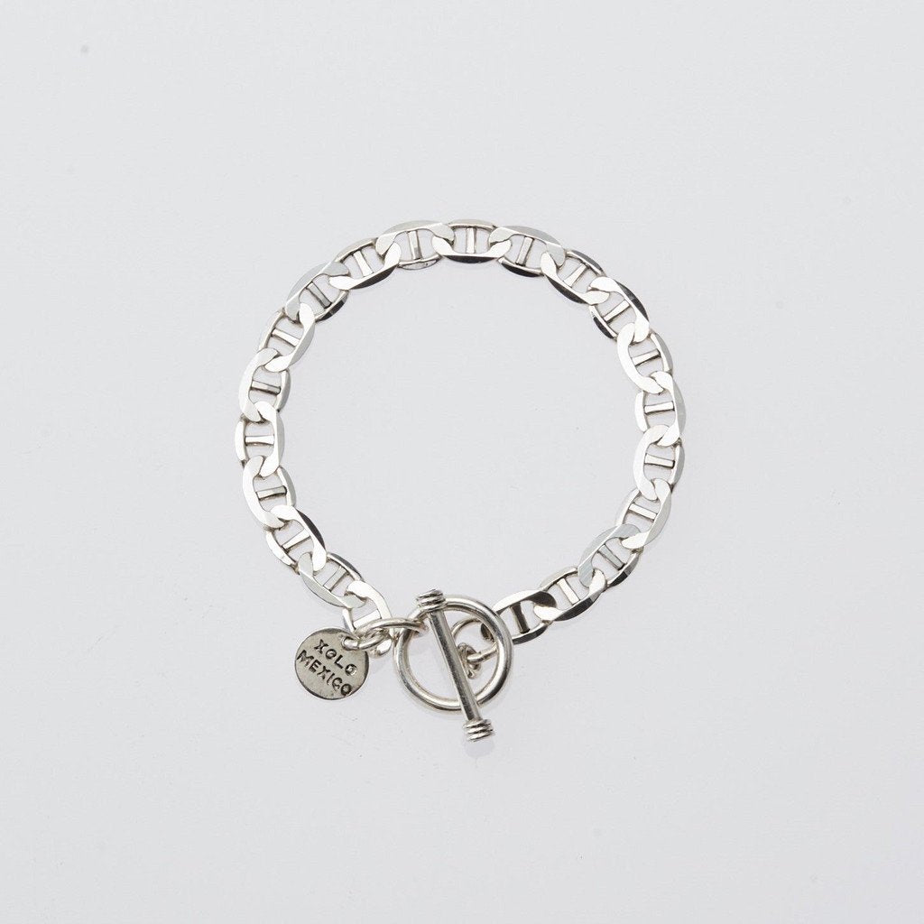 Anchor Link Bracelet -6mm- #SILVER [XOB060]