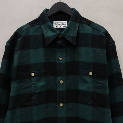 FLANNEL REGULAR COLLAR SHIRT -TYPE 1- #GREEN [24SSE-WMS-RC01]