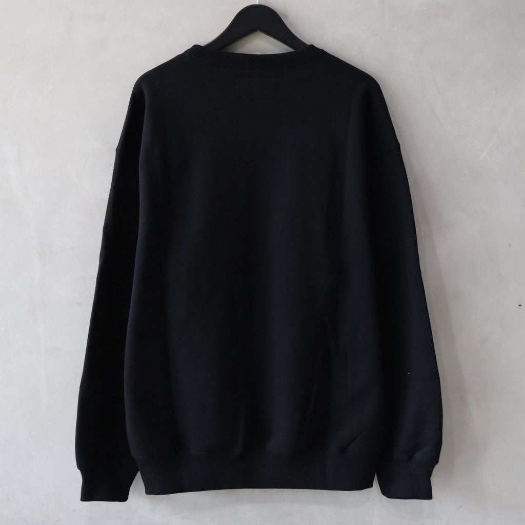 中等重量圓領運動衫 - 類型 1- #黑色 [24SS-WMC-SS13]