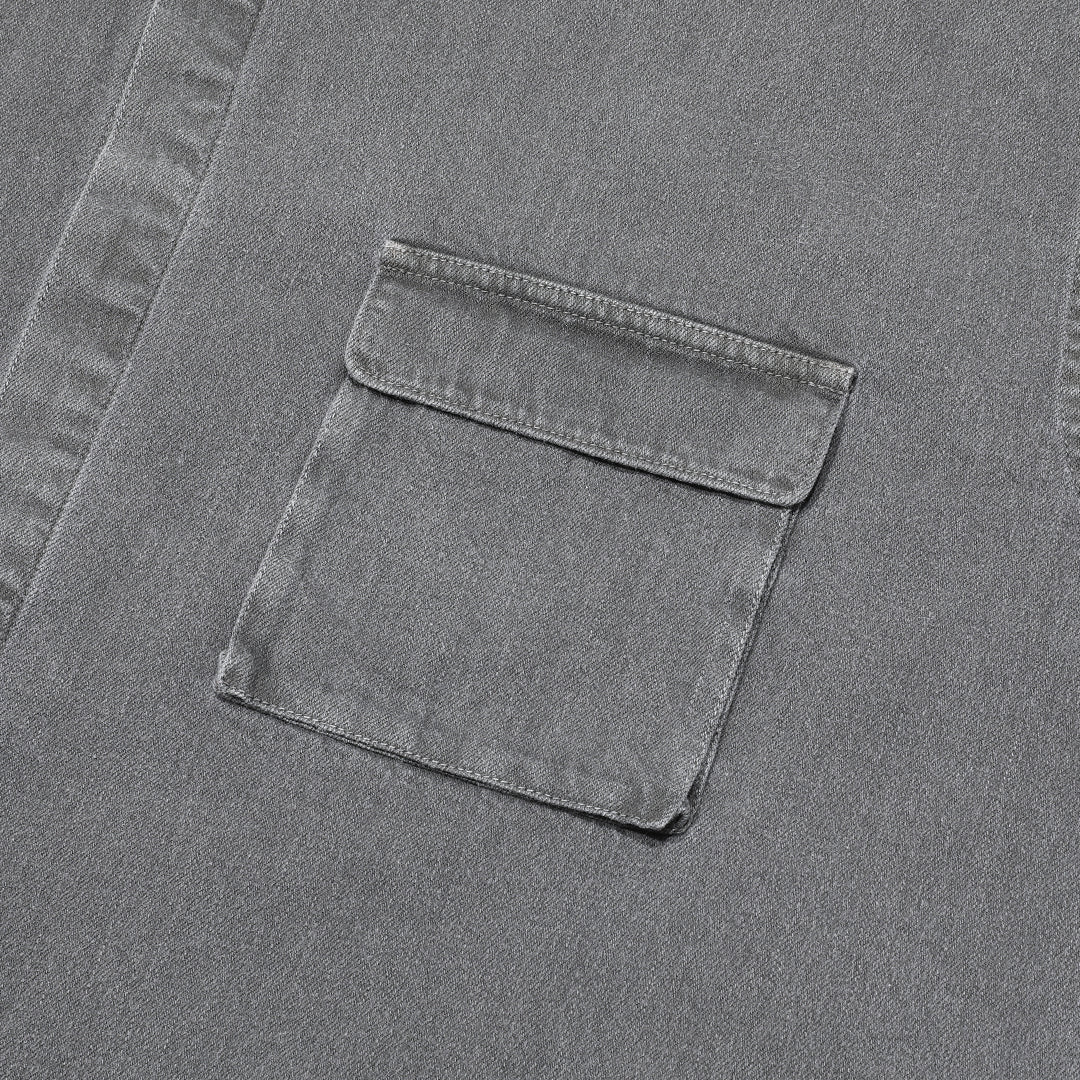 OVERDYE COLOUR DENIM BIG SHIRT #GREEN [CES24SH03]