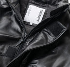 TBKB | SHORT LEATHER MONSTER PARKA #BLACK [FW23-TBKB01]