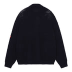 COLLARED KNIT CARDIGAN #NAVY [CES24KN03]