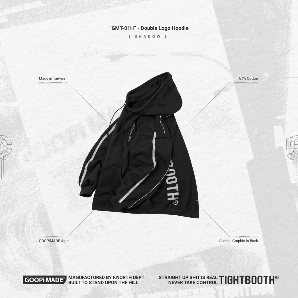 TBPR | “GMT-01H”雙標誌連帽衫 #BLACK [GOOPI-23AW-DEC-TBPR-02]