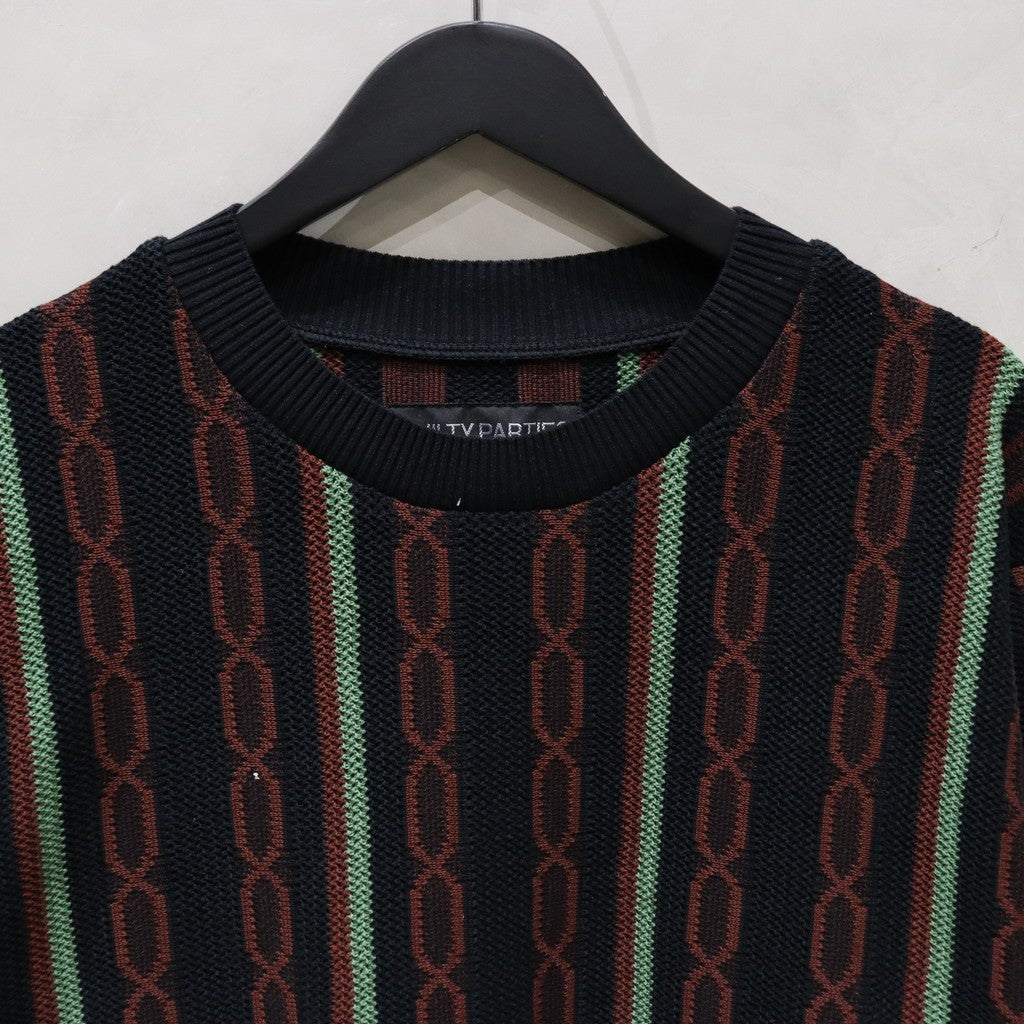 トップス WACKO MARIA CLASSIC CREW NECK SWEATER CREW NECK SWEATER -TYPE 1- #BLACK [24SS-WMK-KN22]_WACKO MARIA