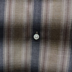 OMBRE CHECK OPEN COLLAR SHIRT L/S -TYPE 4- #BROWN [23FW-WMS-OC04]