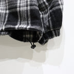 PLAID FLANNEL SWING TOP #BLACK [FW23-JK10]