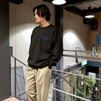 藍色音符 | 圓領運動衫 - 類型 1- #黑色 [BLUENOTE-WM-SS05]