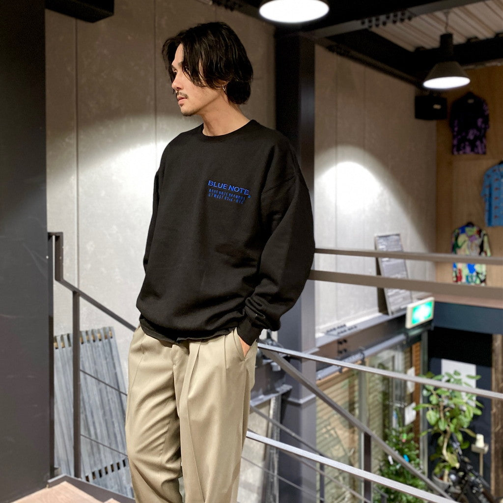 藍色音符 | 圓領運動衫 - 類型 1- #黑色 [BLUENOTE-WM-SS05]