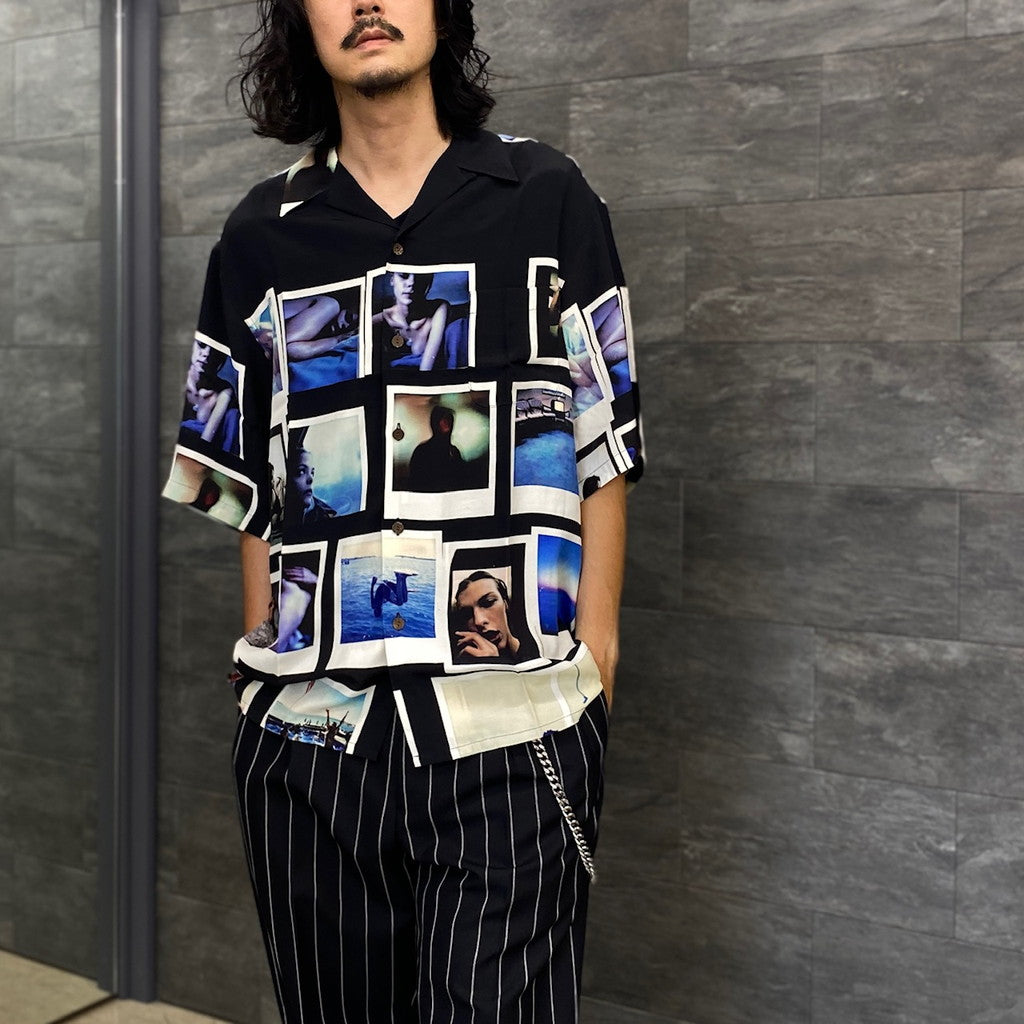 DAVIDE SORRENTI | 短袖夏威夷襯衫 - 型號 2- #BLACK [DAVIDESORRENTI-WM-HI04]