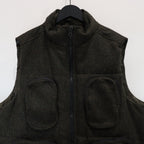 TWEED DOWN VEST #OLIVE [FW23-JK04]