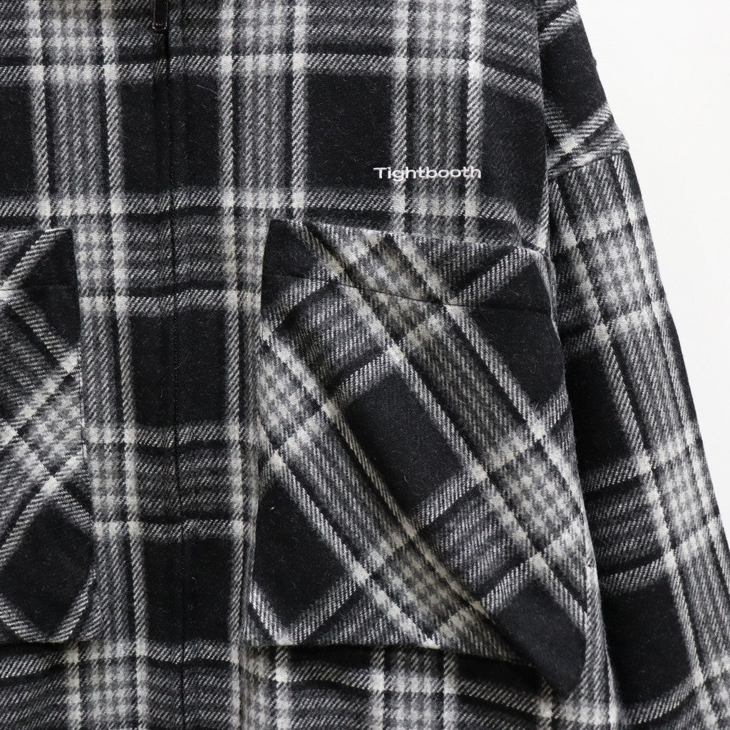 PLAID FLANNEL SWING TOP #BLACK [FW23-JK10]