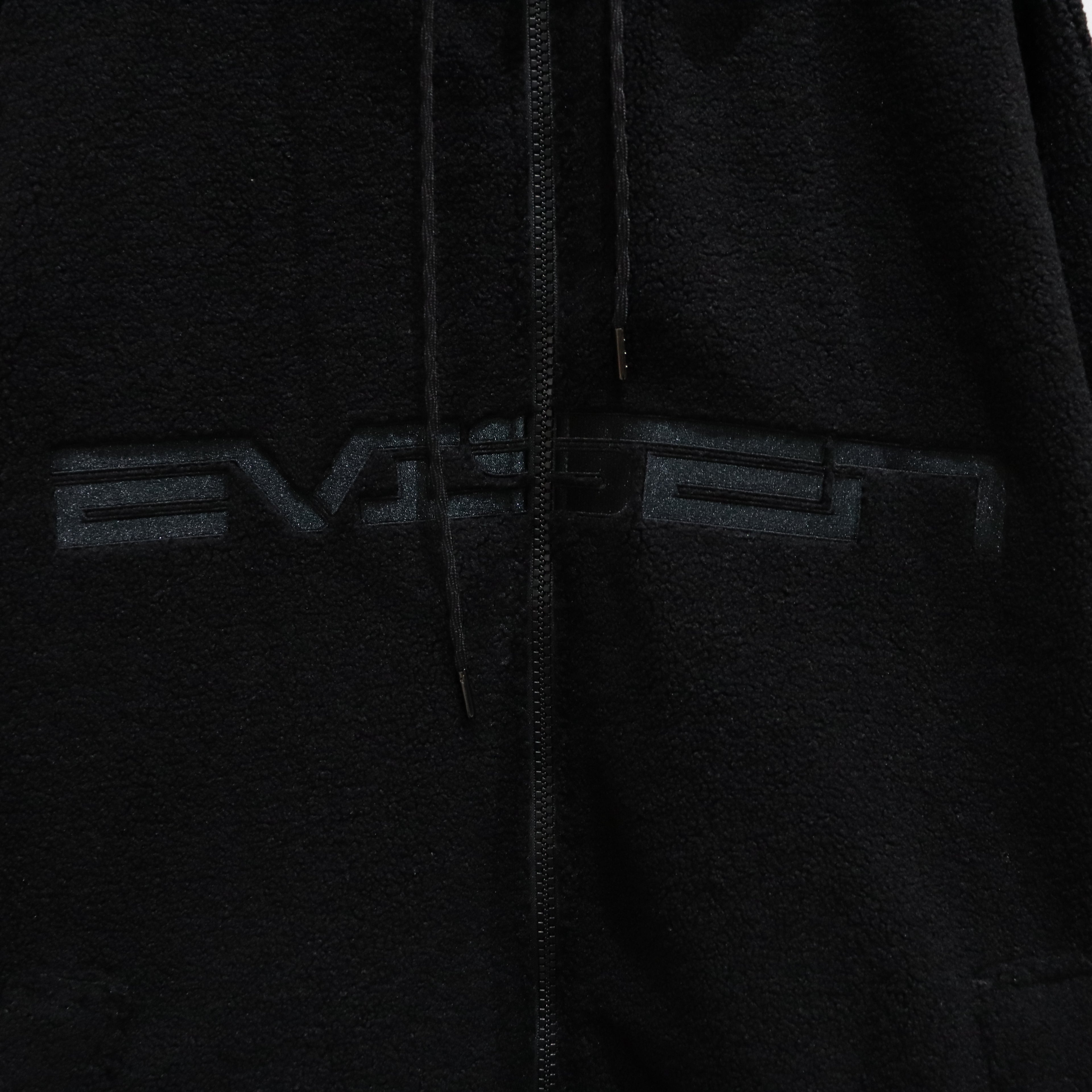 蟒蛇抓絨拉鍊連帽衫 #黑色 [23FW-SW03]