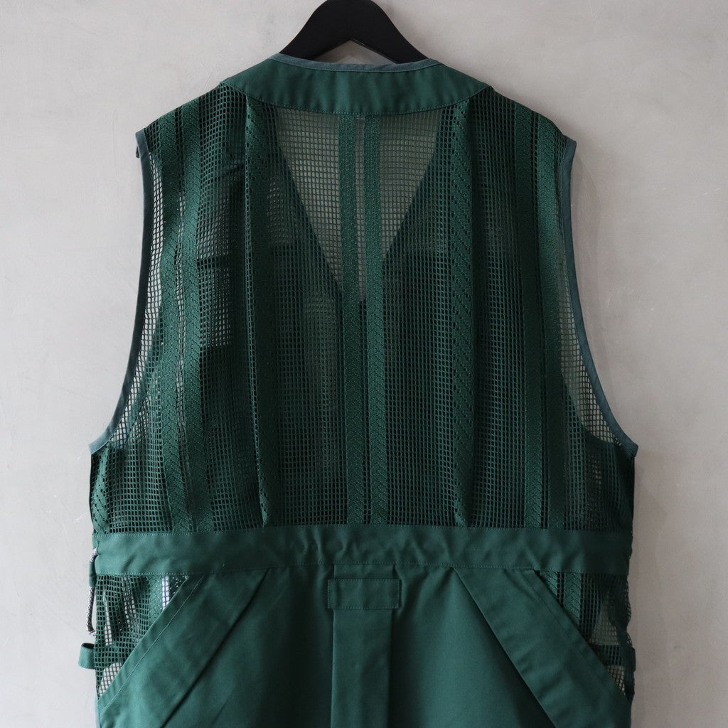 ROPE MESH LONG VEST #GREEN [FSU10241U0001]