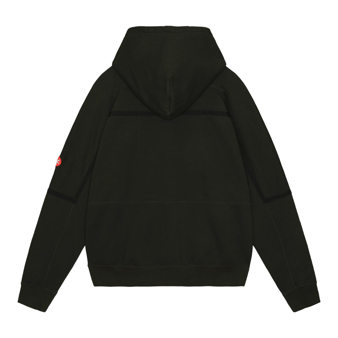 TAPED CUT ZIP HEAVY HOODIE #BLACK [CES24CS08]